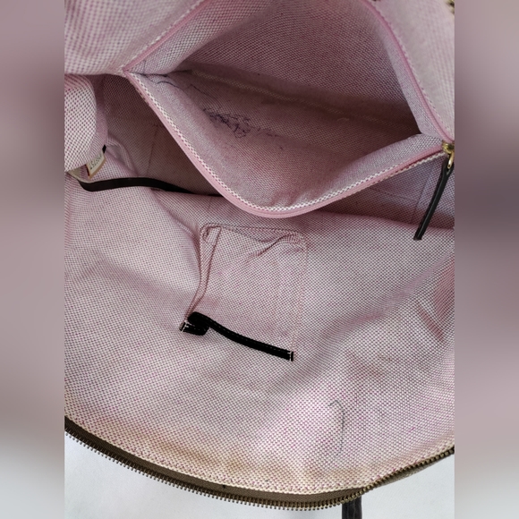 DOONEY & BOURKE Brown Canvas Duck Pattern With Leather Trim Tote - Picture 14 of 15